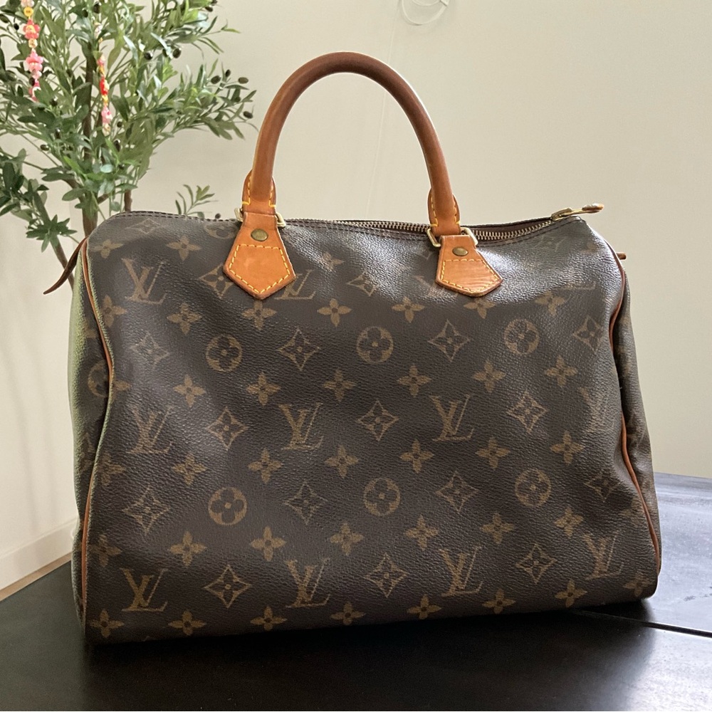 Authentic Louis Vuitton Speedy 30 Bag Brown Monogram